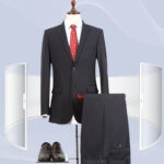 Men's Black Suit with Two Button